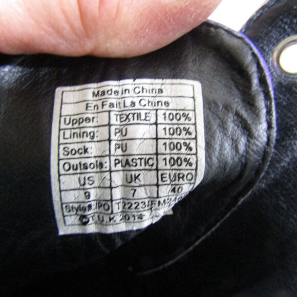 T.U.K. TUK ANARCHIC 9 Paint Swirl Combat Lug Boots PUNK Street Wear Avant Garde - Picture 8 of 12